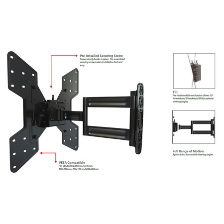 Mustangpro Mustangpro -Articulating Mount - 400X400 - 80Lbs - Single MPA-M44VF